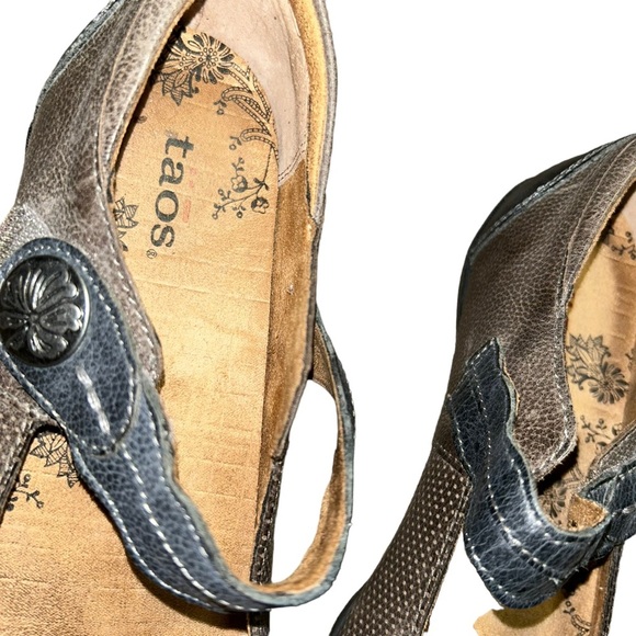 TAOS Bravo US 6.5 gray Leather Low Heel Mary Jane Comfort Shoes - Picture 4 of 6